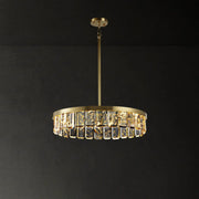 Elegant Gold and Tierd Ring Crystal Chandelier