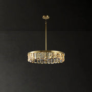 Elegant Gold and Tierd Ring Crystal Chandelier