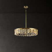 Elegant Gold and Tierd Ring Crystal Chandelier
