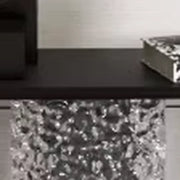 Elegant Half Moon Clear Acrylic Pedestal Console Table