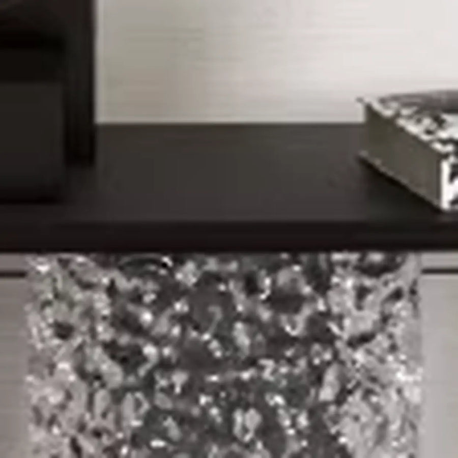 Elegant Half Moon Clear Acrylic Pedestal Console Table