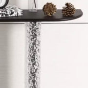 Elegant Half Moon Clear Acrylic Pedestal Console Table