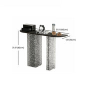 Elegant Half Moon Clear Acrylic Pedestal Console Table