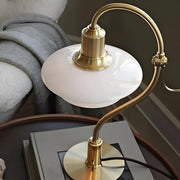Elegant Multi-Layered Silver Curved Chrome Table Lamp