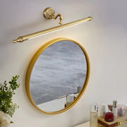 Elegant Simple Gold Linear Brass Mirror Vanity Light