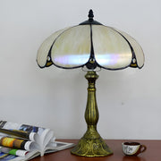 Elegant Tiffany Yellow Flower Metal Base Table Lamp