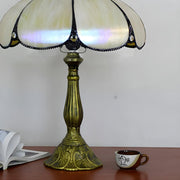 Elegant Tiffany Yellow Flower Metal Base Table Lamp