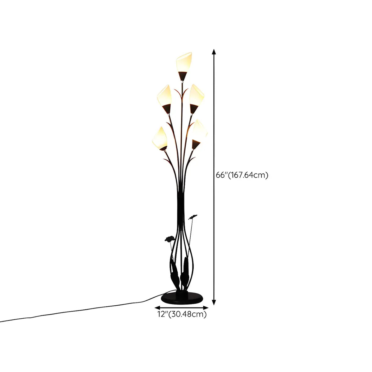 Elegant Tulip-Inspired Multi-Head Metal Floor Lamp
