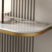 Entryway Decorative Half Moon Sintered Stone Console Table