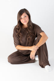 Women's Wide Leg Pant in Espresso
