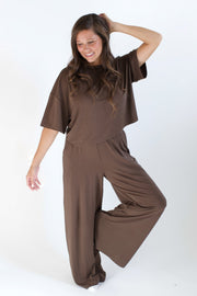 Women's Wide Leg Pant in Espresso