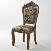 European Style Vintage Wooden Upholstered Dining Chair