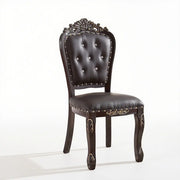 European Style Vintage Wooden Upholstered Dining Chair