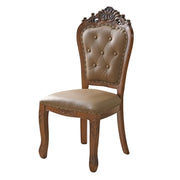 European Style Vintage Wooden Upholstered Dining Chair