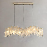 Exquisite Textured Glass Wing Island Pendant Light