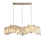 Exquisite Textured Glass Wing Island Pendant Light