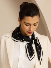 100% Mulberry Silk Sleepwyn Brand Impression Square Scarf - Size 90x90cm
