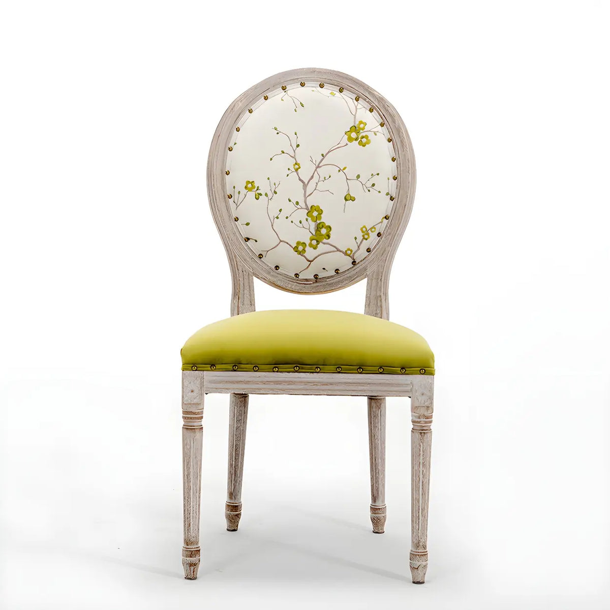 Farmhouse Upholstered King Louis Back Dining Side Chair
