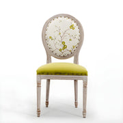 Farmhouse Upholstered King Louis Back Dining Side Chair