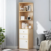 Fashion Closed Back Corner Wooden Display Bookcases