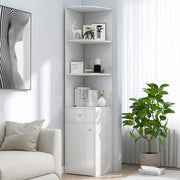 Fashion Closed Back Corner Wooden Display Bookcases
