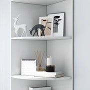 Fashion Closed Back Corner Wooden Display Bookcases
