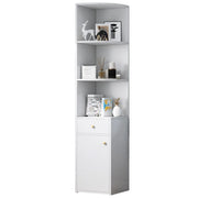 Fashion Closed Back Corner Wooden Display Bookcases