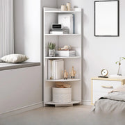 Fashion Closed Back Corner Wooden Display Bookcases