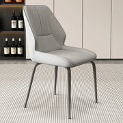 Faux Leather Upholstered Wingback Armless Dining Chairs