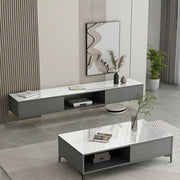 Floating Mount Stone Cabinet Open Storage TV Stand