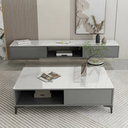 Floating Mount Stone Cabinet Open Storage TV Stand