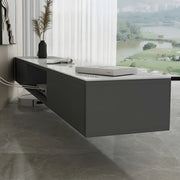Floating Mount Stone Cabinet Open Storage TV Stand