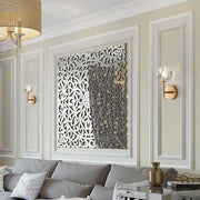 Globe Crystal Glass Metal LED Wall Light Fixture