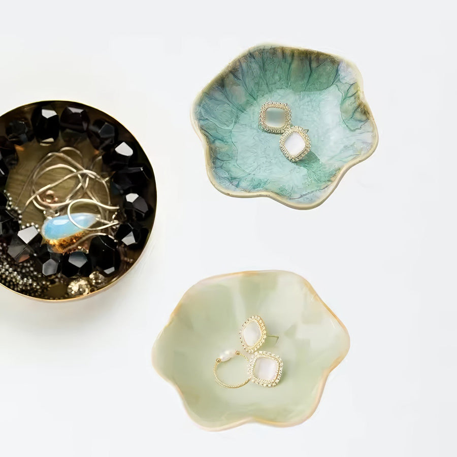 Glossy Flower Jewelry Tray