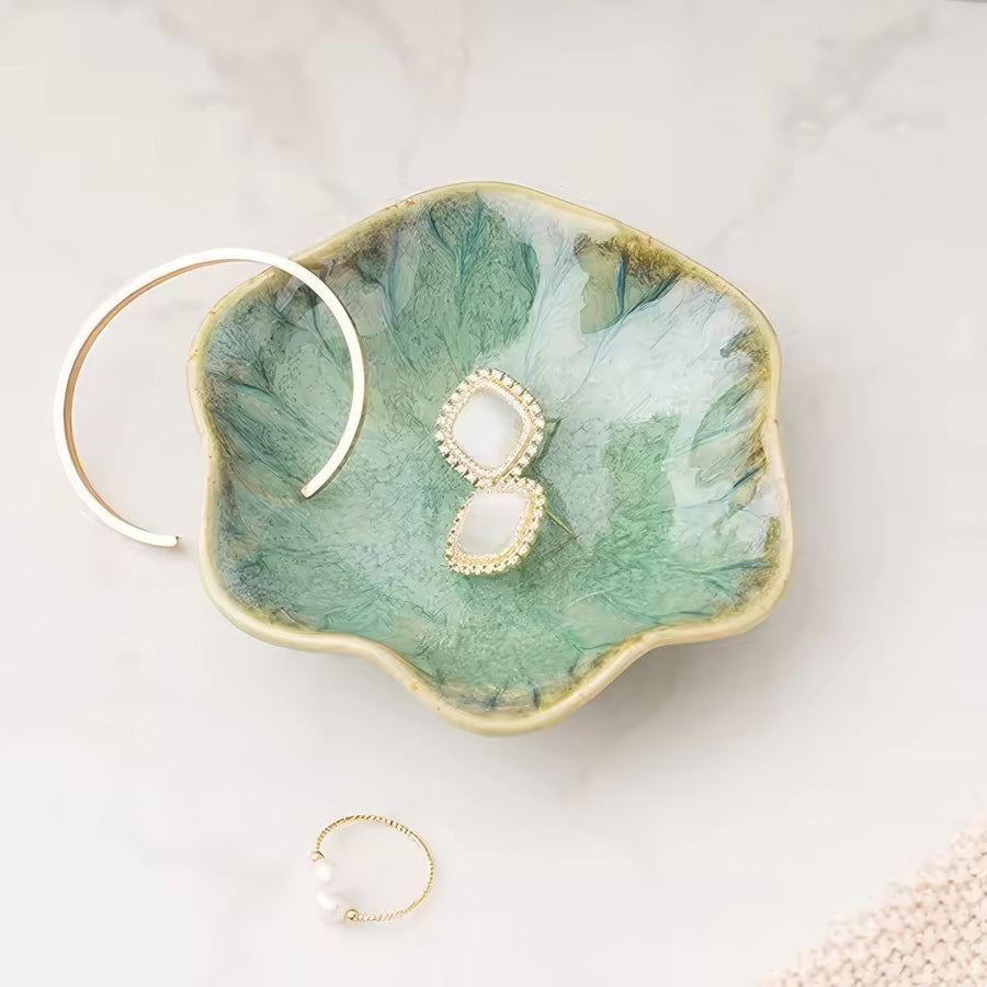Glossy Flower Jewelry Tray