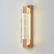 Gold Modern Geometric Crystal Outdoor Wall Lights
