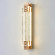 Gold Modern Geometric Crystal Outdoor Wall Lights