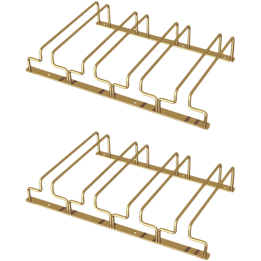 Sleepwyn Gold Rectangular Metal Wine Glass Rack Stemware Rack