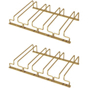 Sleepwyn Gold Rectangular Metal Wine Glass Rack Stemware Rack