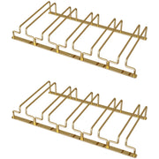 Sleepwyn Gold Rectangular Metal Wine Glass Rack Stemware Rack