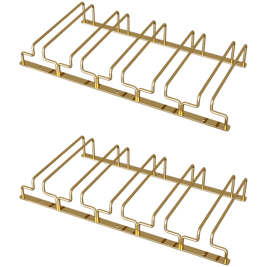 Sleepwyn Gold Rectangular Metal Wine Glass Rack Stemware Rack