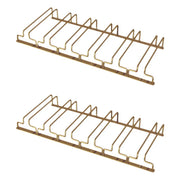 Sleepwyn Gold Rectangular Metal Wine Glass Rack Stemware Rack