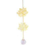 Golden Leaves Crystal Suncatcher