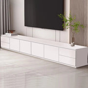 Gray Oak Wooden Rectangular TV Stand with Storage