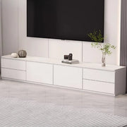 Gray Oak Wooden Rectangular TV Stand with Storage