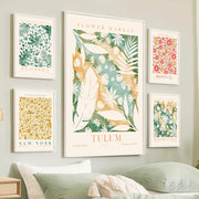 Green Leaves Herbarium Canvas Posters