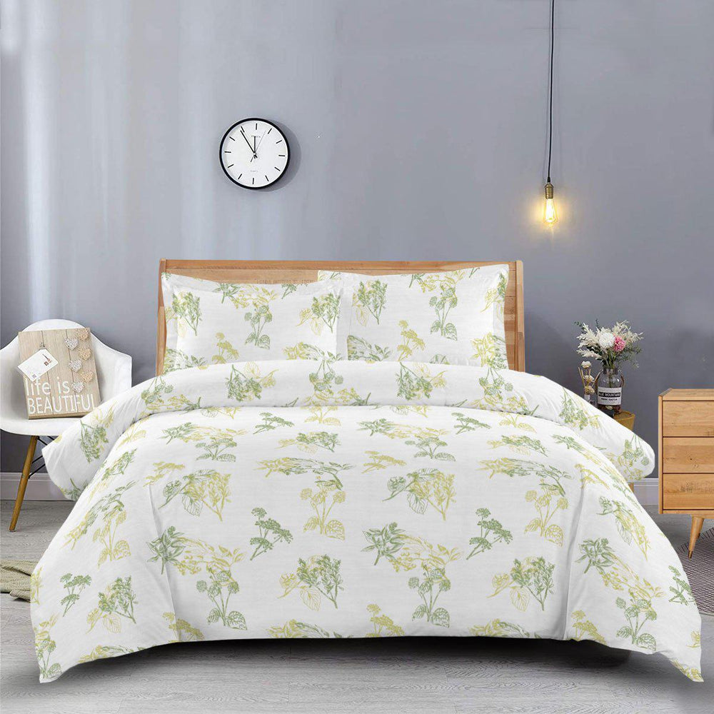 Heavyweight Printed Flannel Duvet Covers 170GSM - Hedgerow