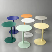Sleepwyn Colorful Round Metal C-Shaped Scandinavian Side Table