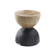 Hourglass Pine Wood Natural Finish Side Table