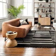 Hourglass Pine Wood Natural Finish Side Table